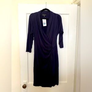 Karen Kane Cascade Wrap Dress, Navy, XL (12/14/16), NWT